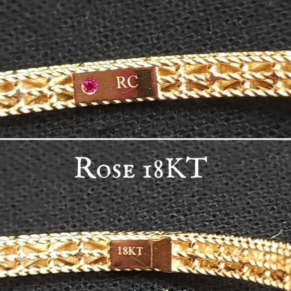 Authentic New Roberto Coin Diamond Symphony Princess Bangle In 18kt Rose Gold - Picture 11 of 16